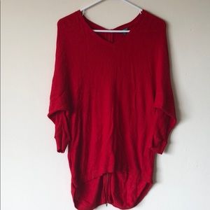 Red Sweater Blouse